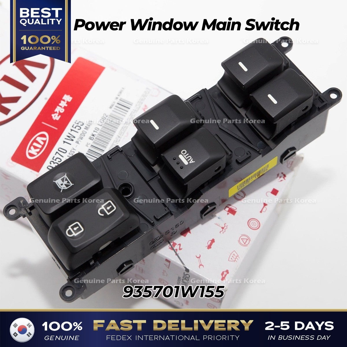 Genuine Power Window Main Switch 935701W155 for Kia Rio