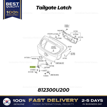 Genuine Tailgate Latch 812300U200 for Hyundai Accent