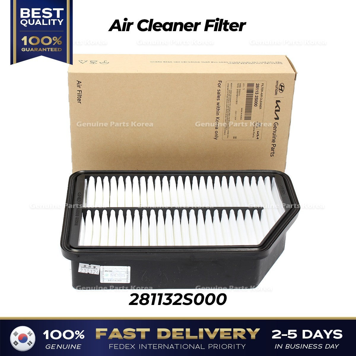 Genuine Air Cleaner Filter 281132S000 for Hyundai Tucson Kia Sportage