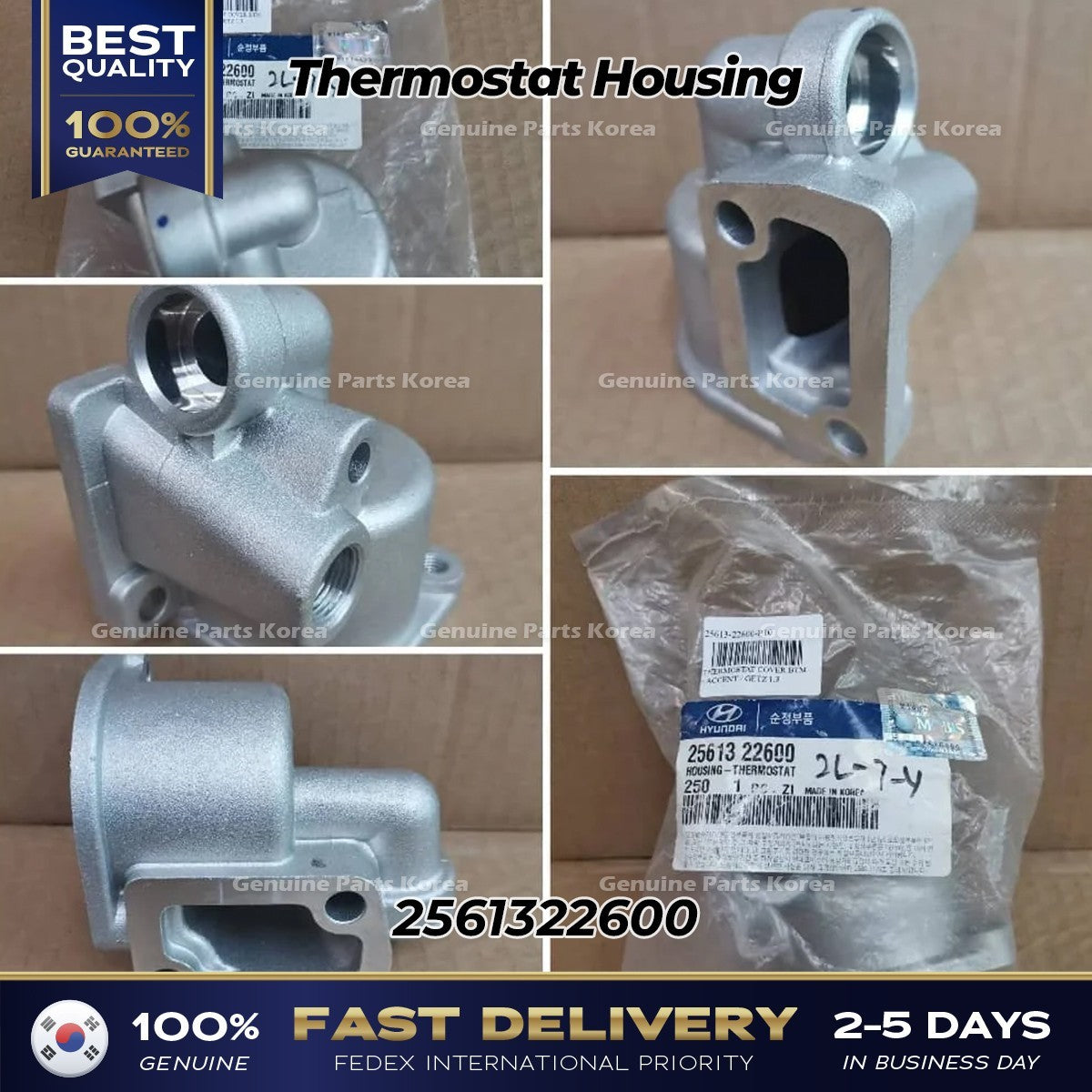 Genuine Thermostat Housing 2561322600 for Hyundai Accent