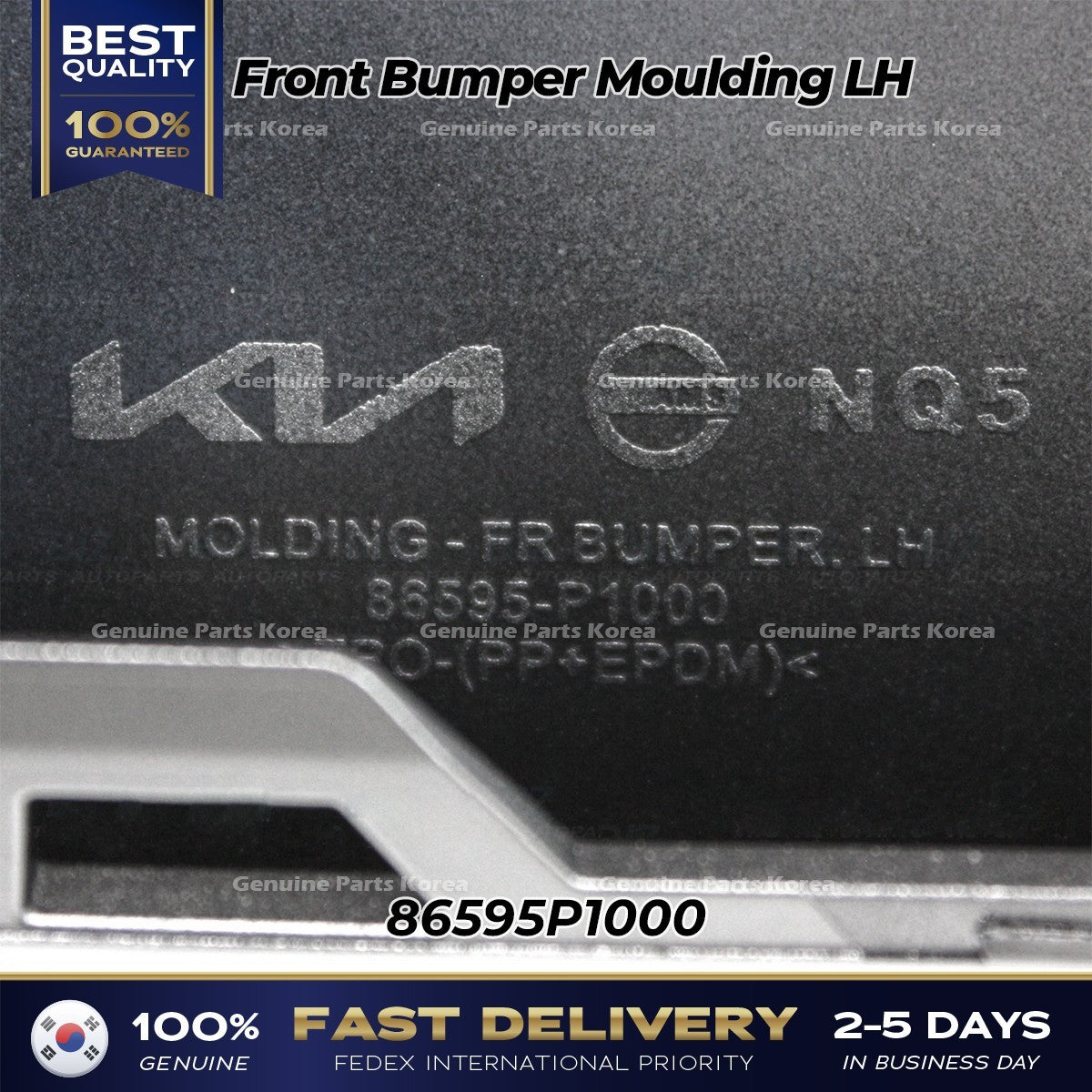 Genuine Front Bumper Moulding LH 86595P1000 for Kia Sportage