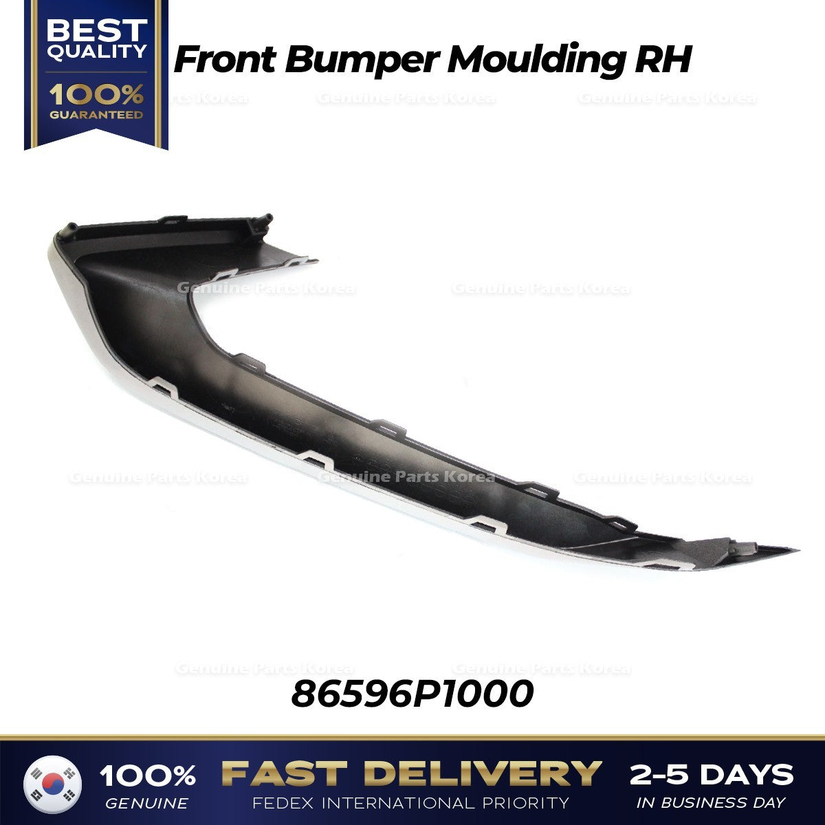 Genuine Front Bumper Moulding RH 86596P1000 for Kia Sportage