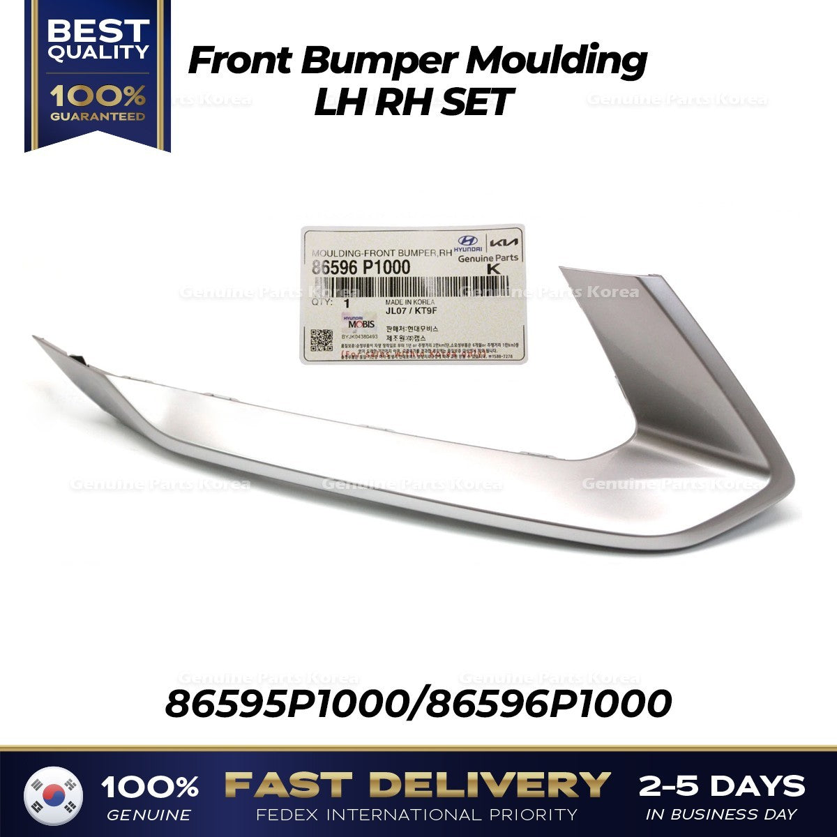 Genuine Front Bumper Moulding LH RH SET for Kia Sportage