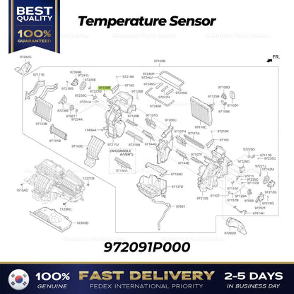 Genuine Temperature Sensor 972091P000 for Hyundai Genesis Kia