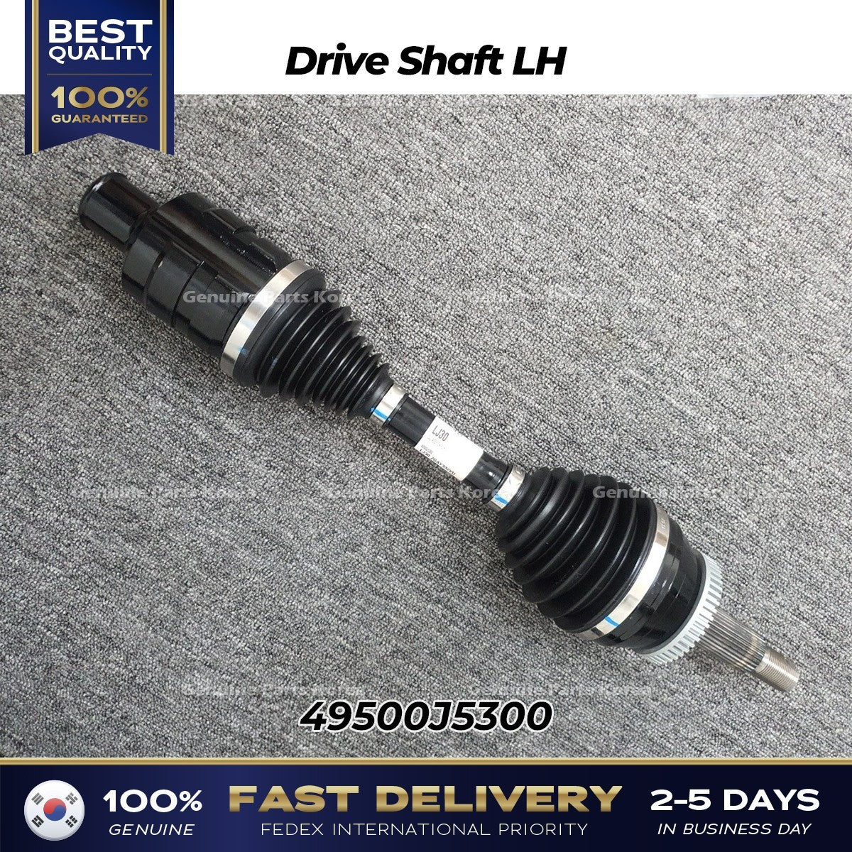 Genuine Drive Shaft LH 49500J5300 for Hyundai Genesis G70 Kia Stinger