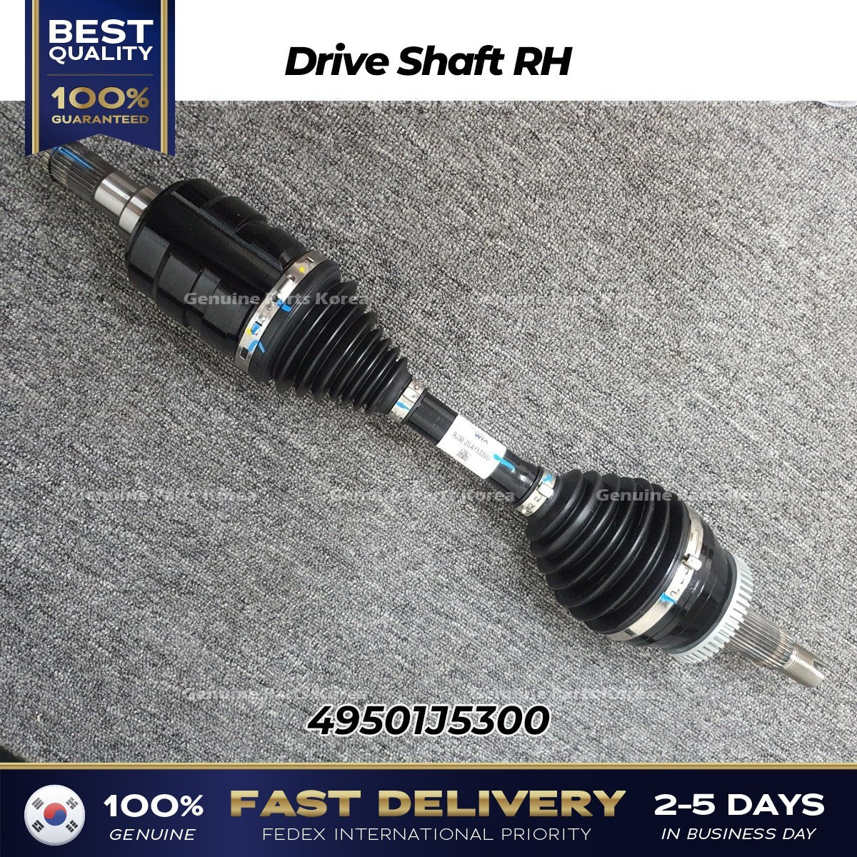 Genuine Drive Shaft RH 49501J5300 for Hyundai Genesis G70 Kia Stinger