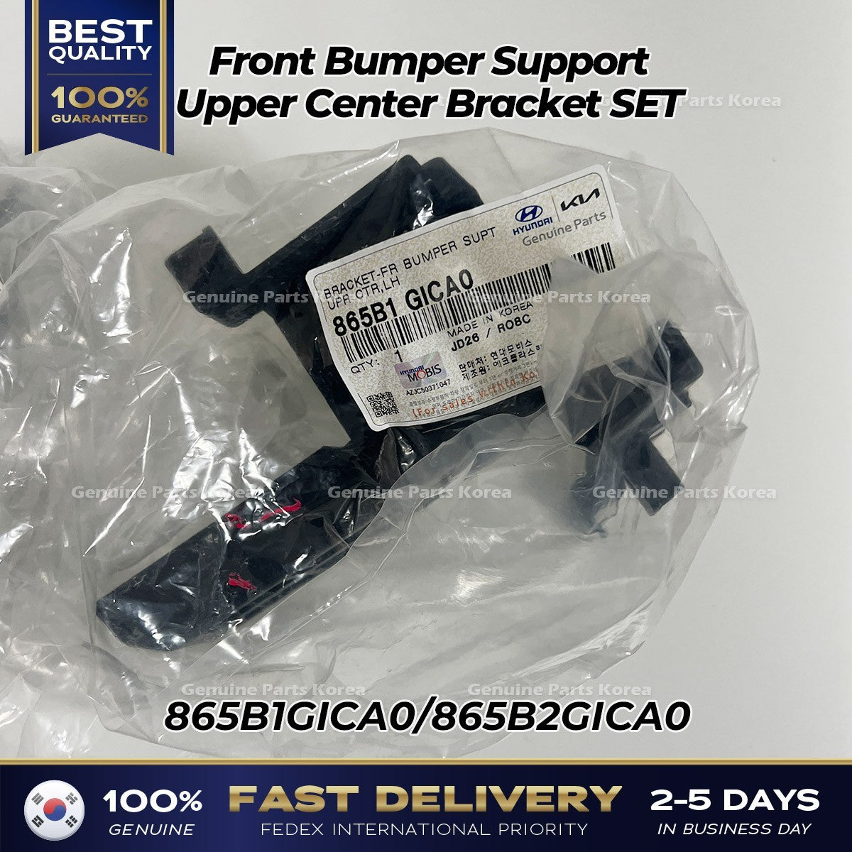 Genuine Front Bumper Support Upper Center Bracket SET for Hyundai Ioniq 5