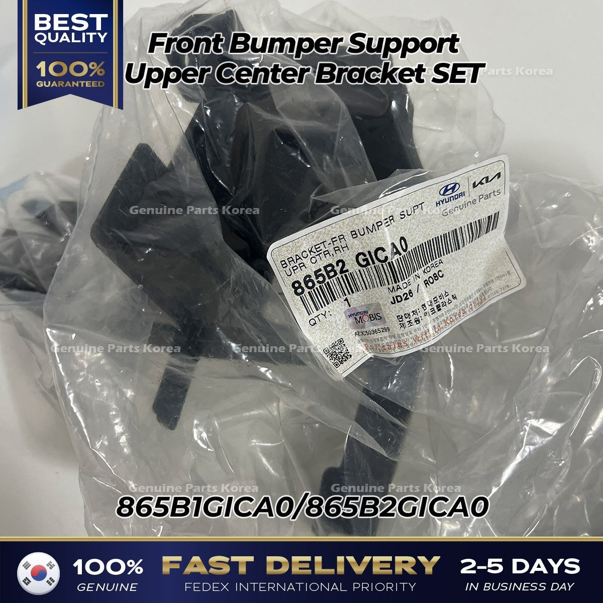 Genuine Front Bumper Support Upper Center Bracket SET for Hyundai Ioniq 5