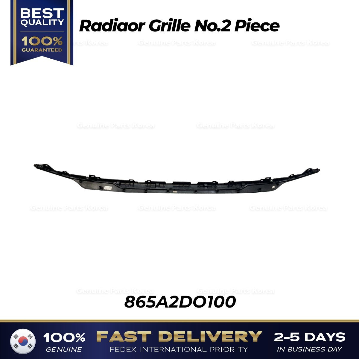 Genuine Radiaor Grille No.2 Piece 865A2DO100 for Kia EV9