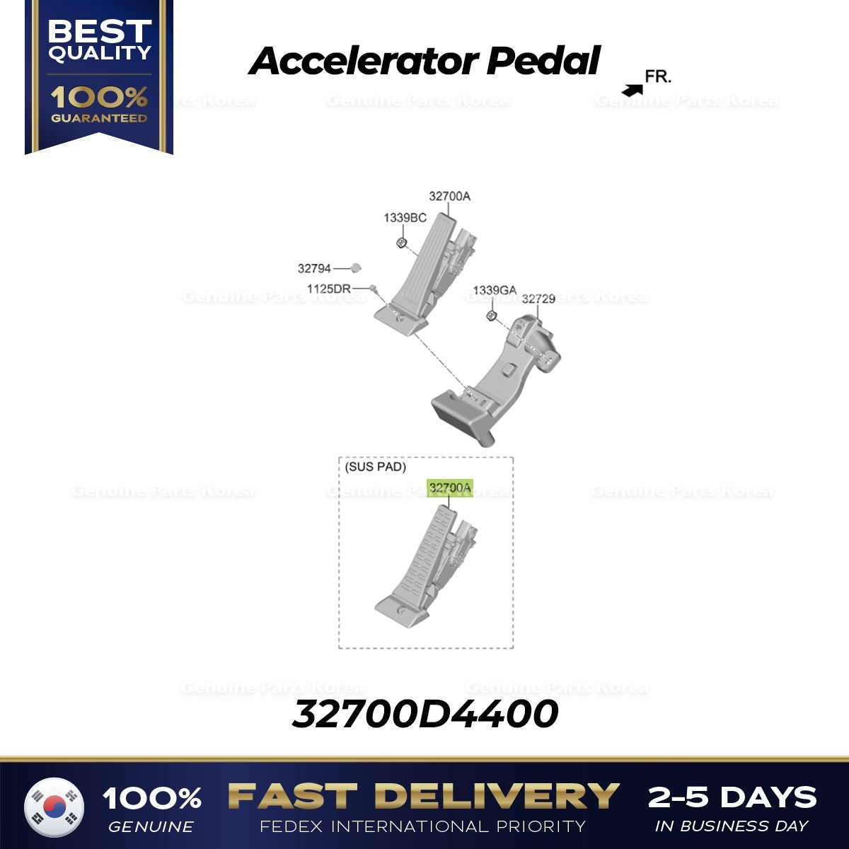 Genuine Accelerator Pedal 32700D4400 for Hyundai Santa Fe Kia K5