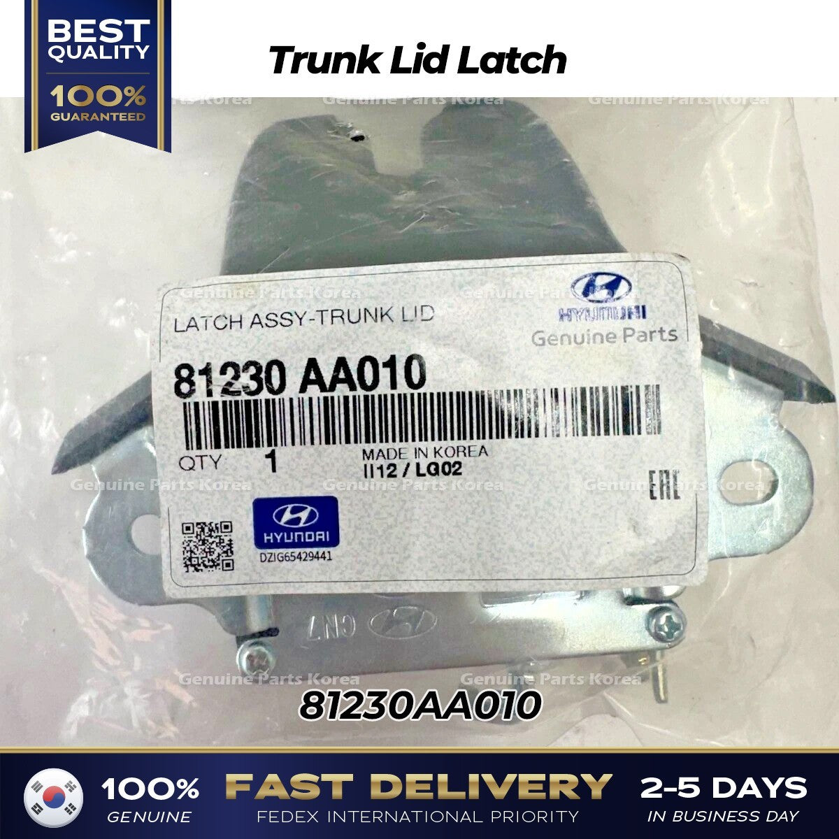 Genuine Trunk Lid Latch 81230AA010 for Hyundai Elantra