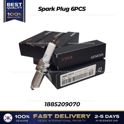 Genuine Spark Plug 6PCS 1885209070 for  Hyundai Genesis G70 Kia K900