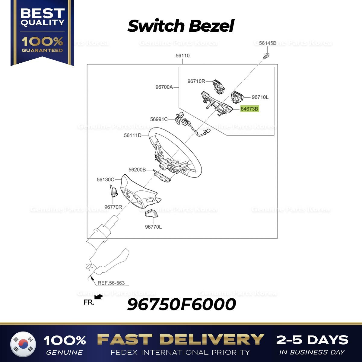 Genuine Switch Bezel 96750F6000 for Kia Cadenza