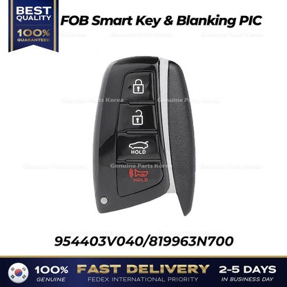 Genuine FOB Smart Key & Blanking PIC 954403V040 for Hyundai Azera