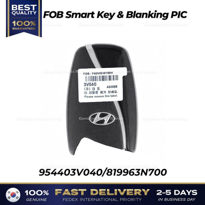 Genuine FOB Smart Key & Blanking PIC 954403V040 for Hyundai Azera