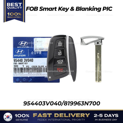 Genuine FOB Smart Key & Blanking PIC 954403V040 for Hyundai Azera