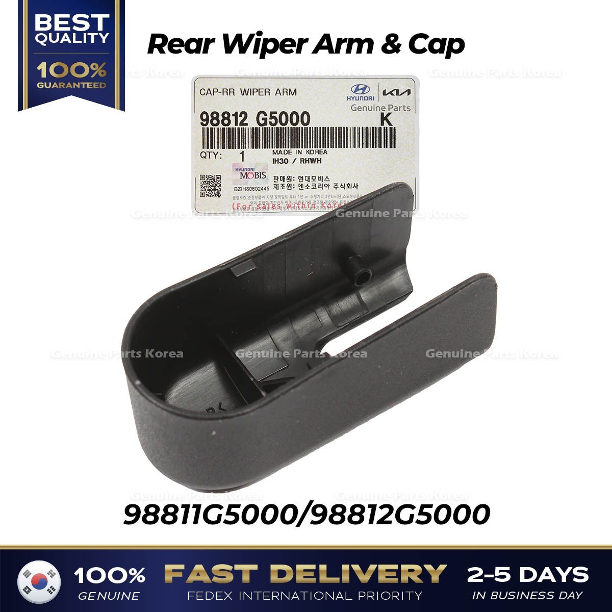 Genuine Rear Wiper Arm & Cap 98811G5000 for Kia Niro