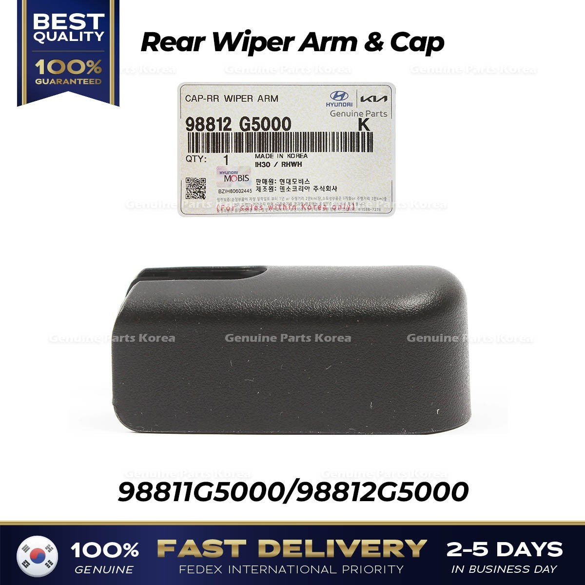 Genuine Rear Wiper Arm & Cap 98811G5000 for Kia Niro