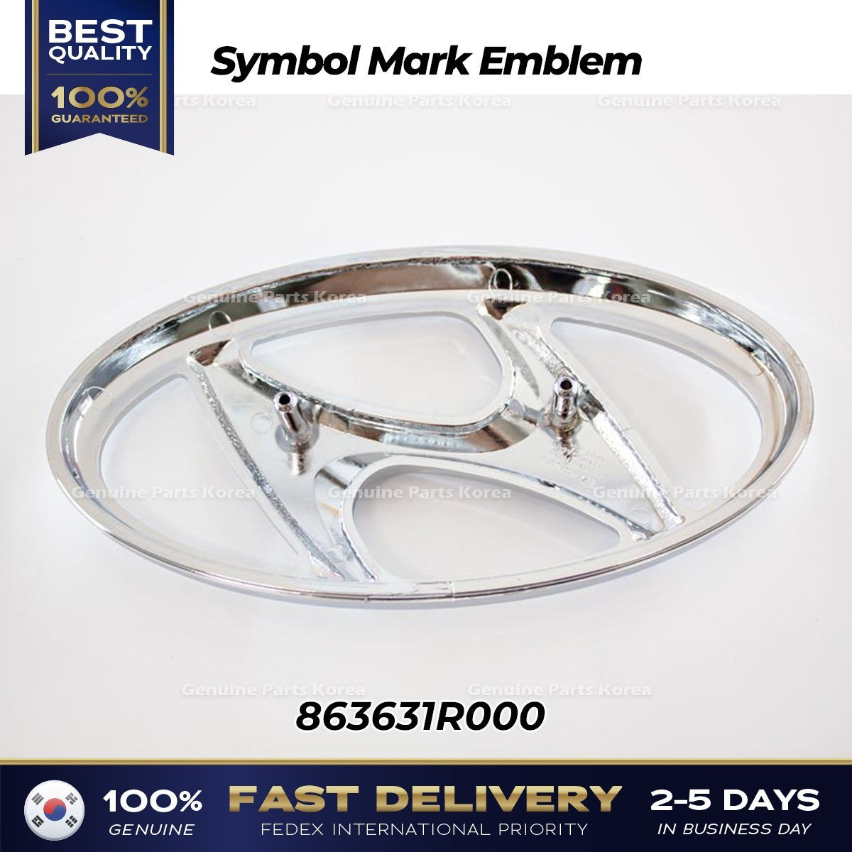 Genuine Symbol Mark Emblem 863631R000 for Hyundai Accent