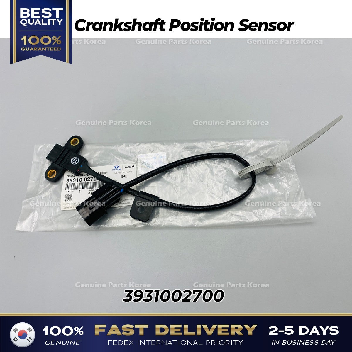 Genuine Crankshaft Position Sensor 3931002700 for Hyundai Atoz Getz
