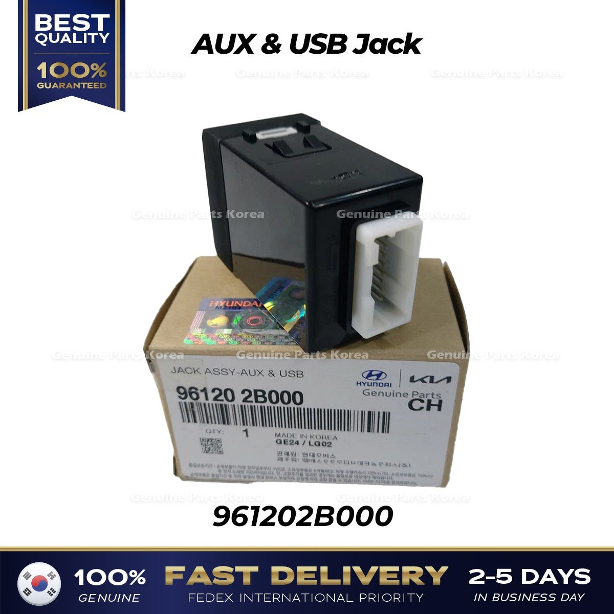 Genuine AUX & USB Jack 961202B000 for Hyundai Santa Fe