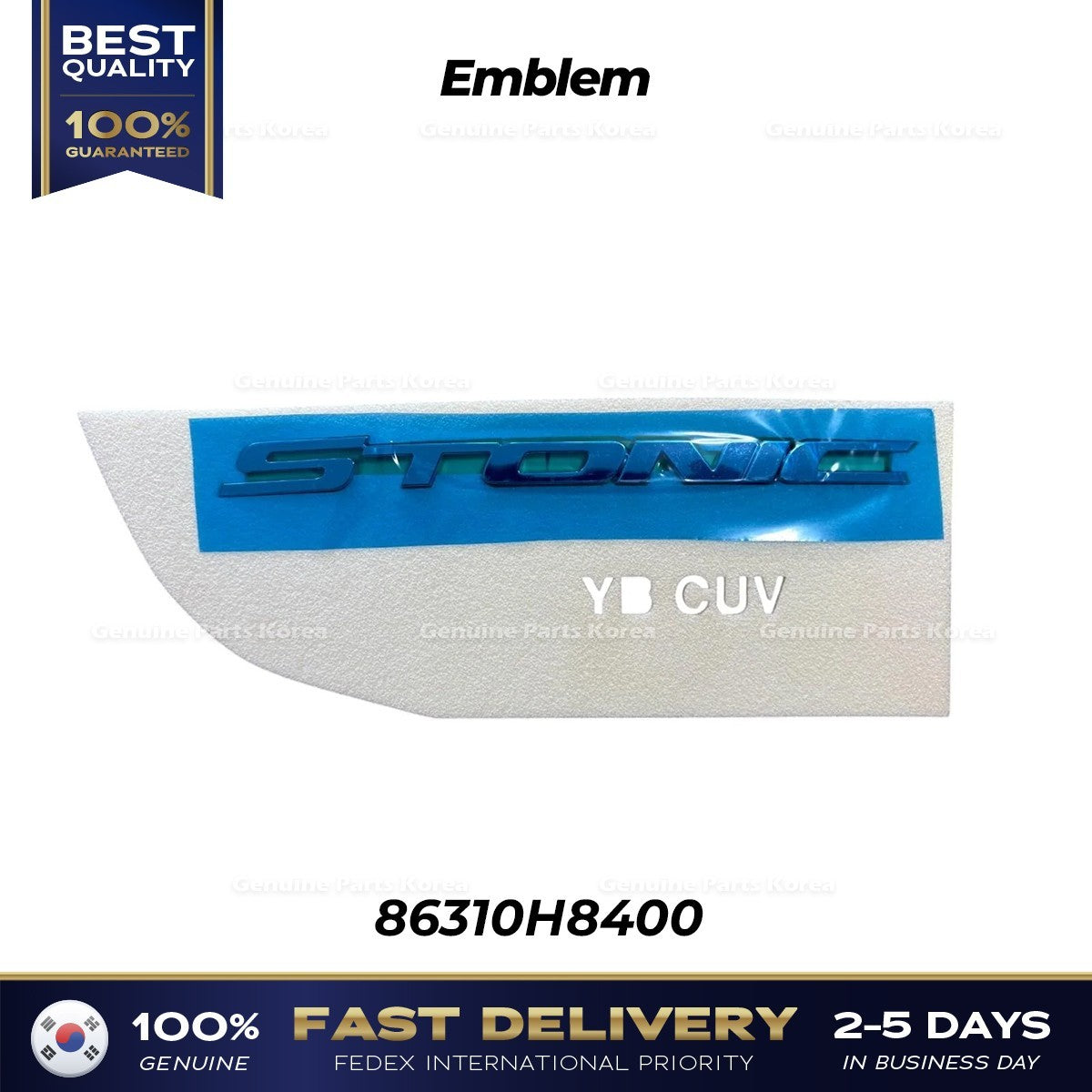 Genuine Emblem 86310H8400 for Kia Stonic