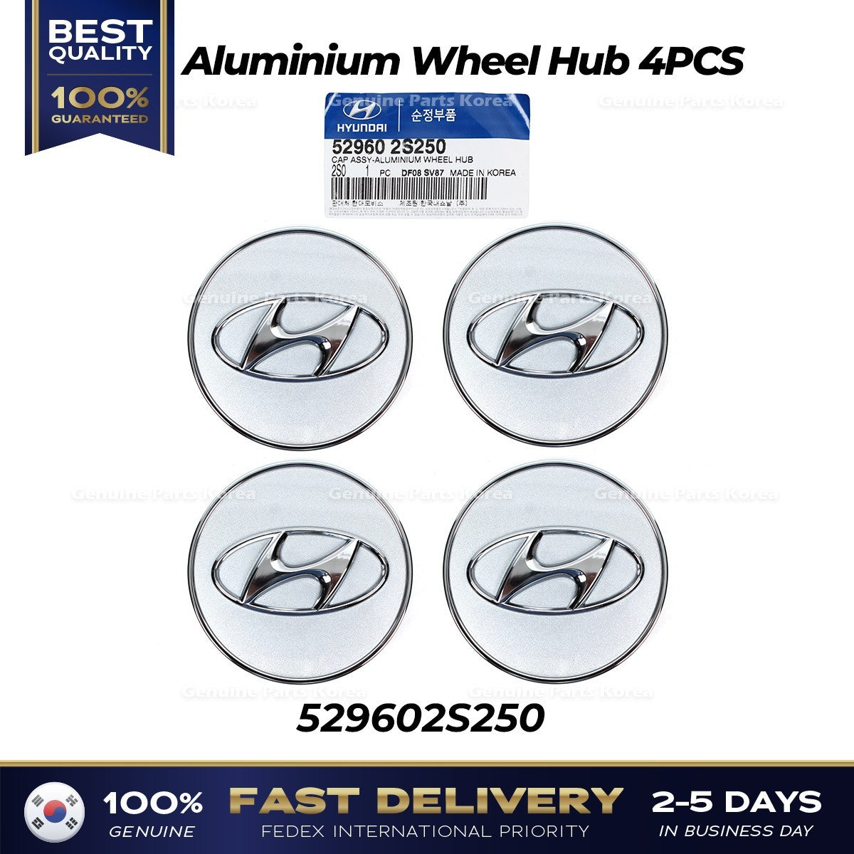 Genuine Aluminium Wheel Hub 4PCS 529602S250 for Hyundai Elantra