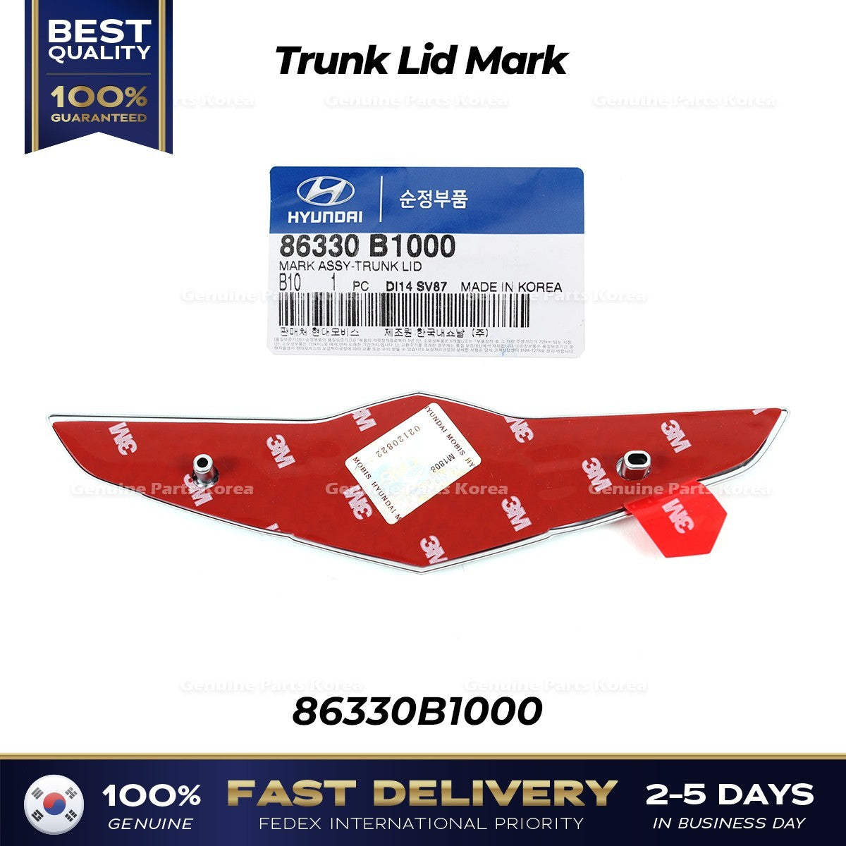 Genuine Trunk Lid Mark 86330B1000 for Hyundai Genesis