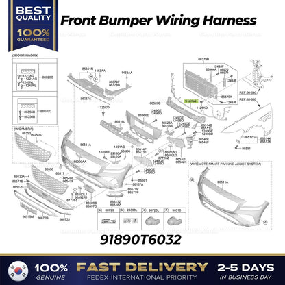 Genuine Front Bumper Wiring Harness 91890T6032 for Hyundai Genesis GV80