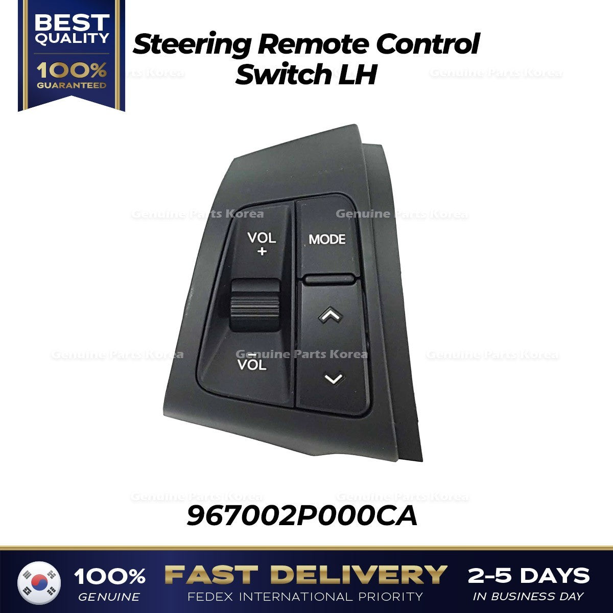 Genuine Steering Remote Control Switch LH 967002P000CA for Kia Sorento