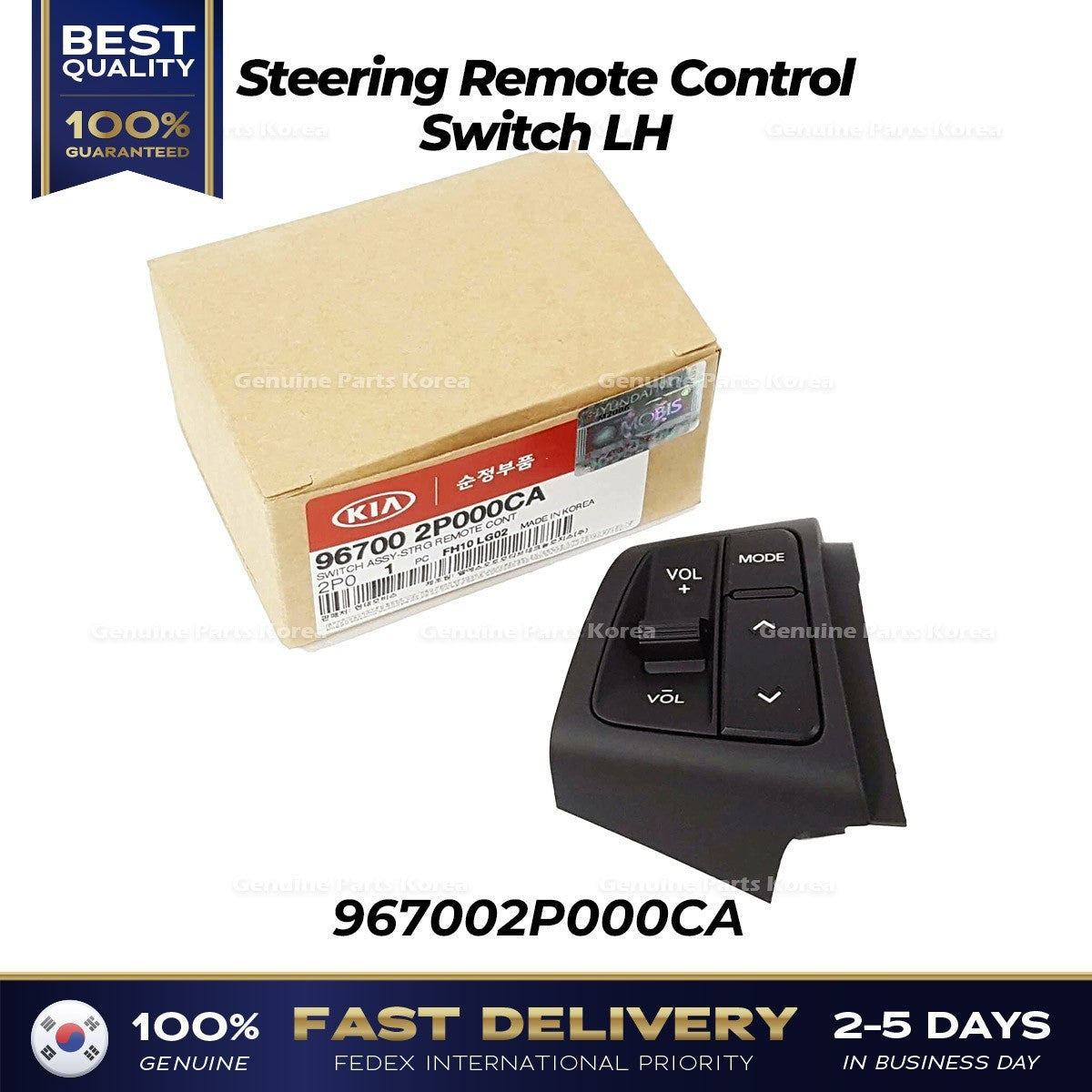 Genuine Steering Remote Control Switch LH 967002P000CA for Kia Sorento