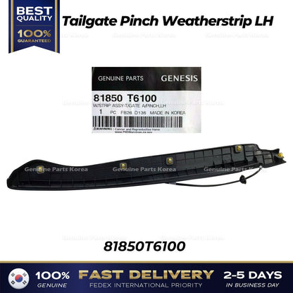 Genuine Tailgate Pinch Weatherstrip LH 81850T6100 for Hyundai Genesis GV80