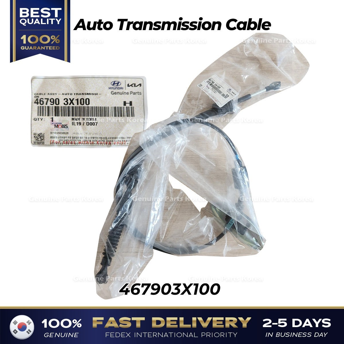 Genuine Auto Transmission Cable 467903X100 for Hyundai Elantra