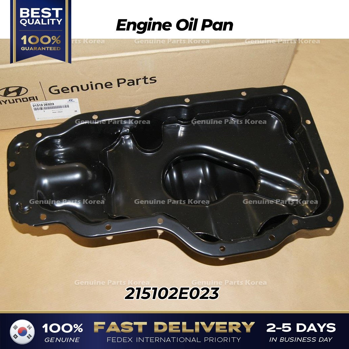 Genuine Engine Oil Pan 215102E023 for Hyundai Elantra Kona Kia Forte