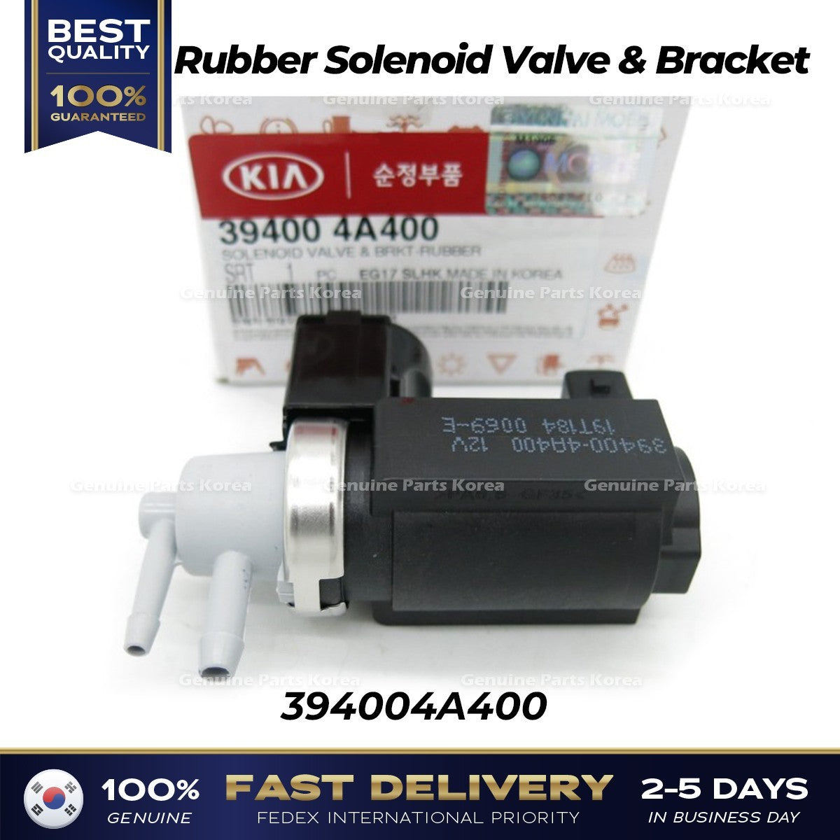 Genuine Rubber Solenoid Valve & Bracket 394004A400 for Hyundai i30 Kia Sorento