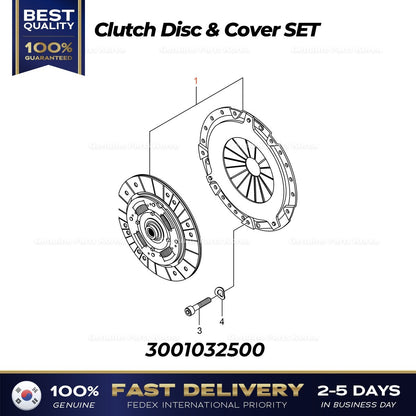 Genuine Clutch Disc & Cover SET 3001032500 for Ssangyong Rexton