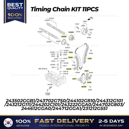 Genuine Timing Chain KIT 11PCS for Kia Sportage