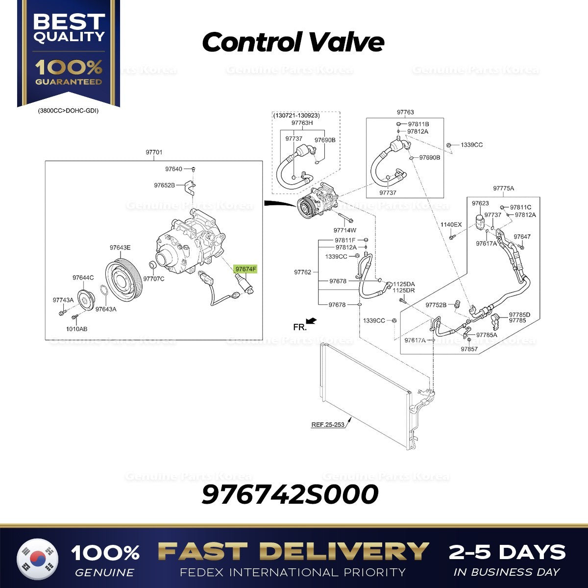 Genuine Control Valve 976742S000 for Hyundai Accent Tucson Kia Rio