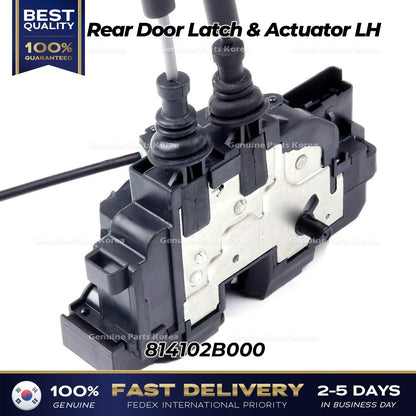 Genuine Rear Door Latch & Actuator LH 814102B000 for Hyundai Santa Fe