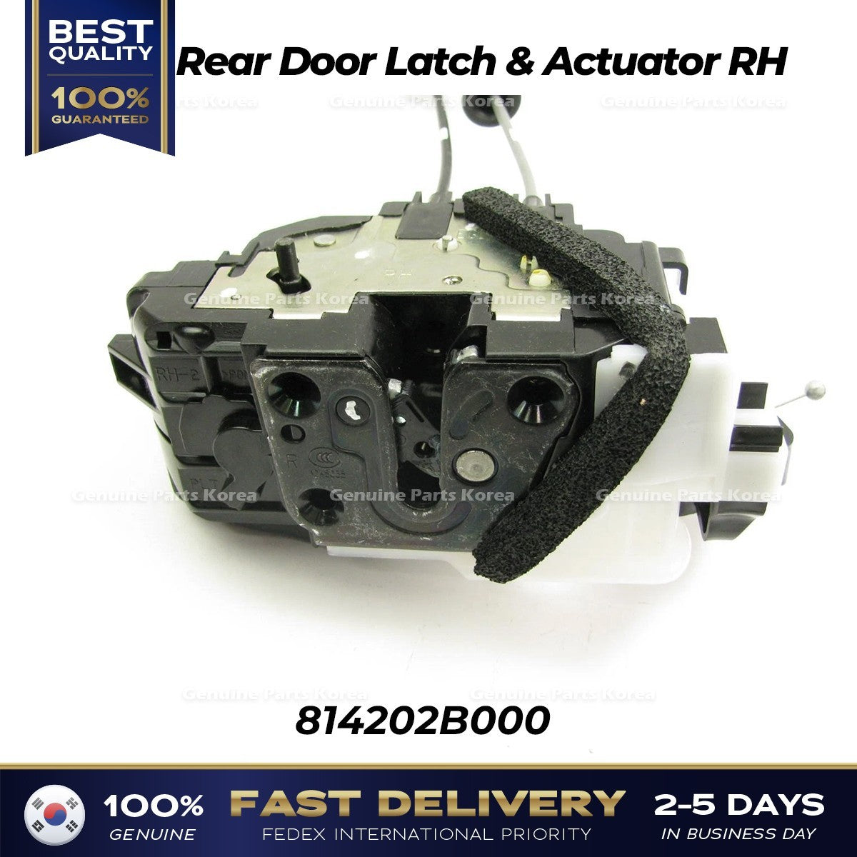 Genuine Rear Door Latch & Actuator RH 814202B000 for Hyundai Santa Fe