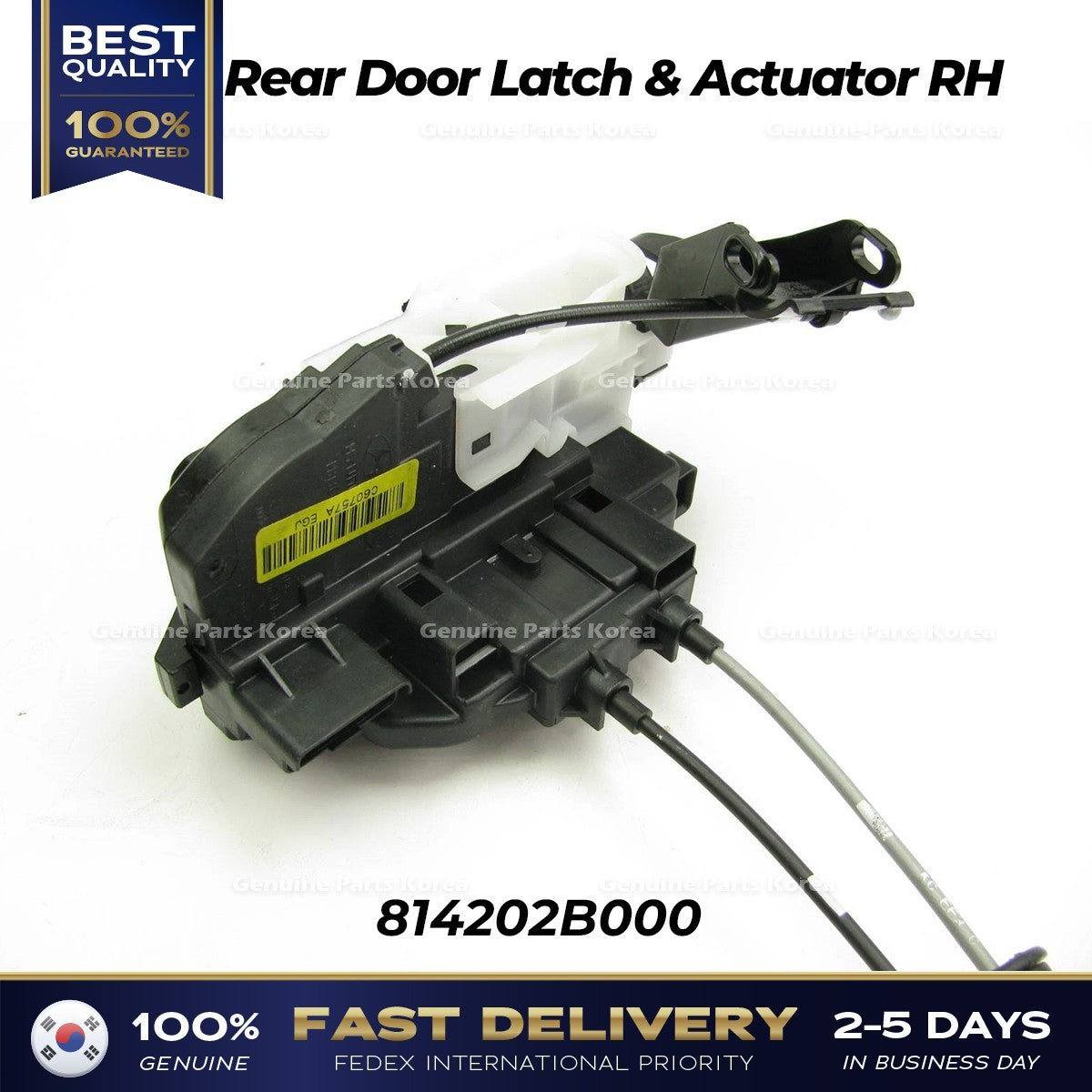 Genuine Rear Door Latch & Actuator RH 814202B000 for Hyundai Santa Fe