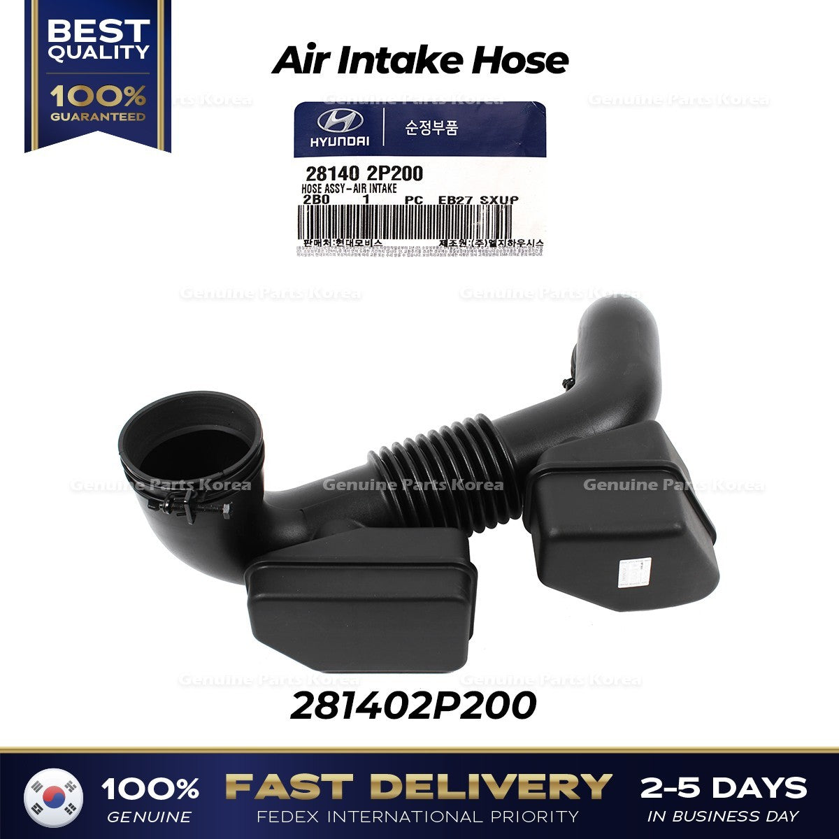 Genuine Air Intake Hose 281402P200 for Hyundai Santa Fe Kia Sorento