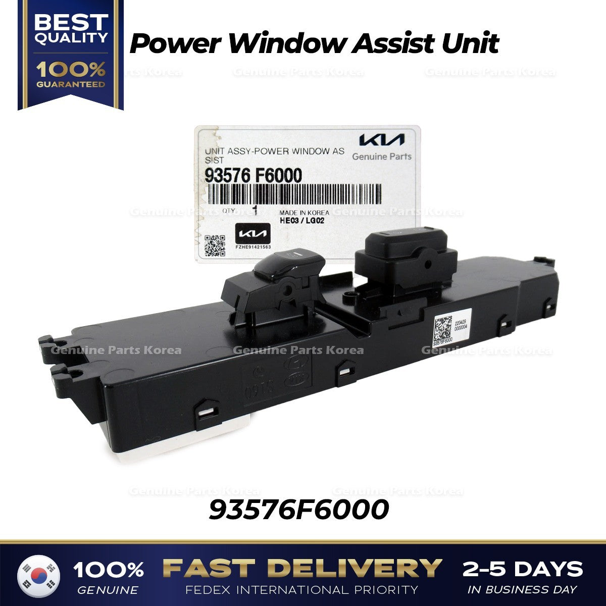 Genuine Power Window Assist Unit 93576F6000 for Kia Cadenza K7