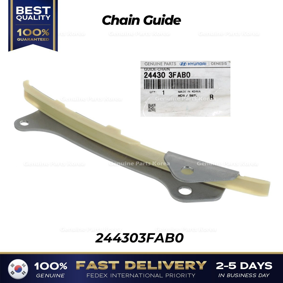Genuine Chain Guide 244303FAB0 for Hyundai Genesis G80 G90