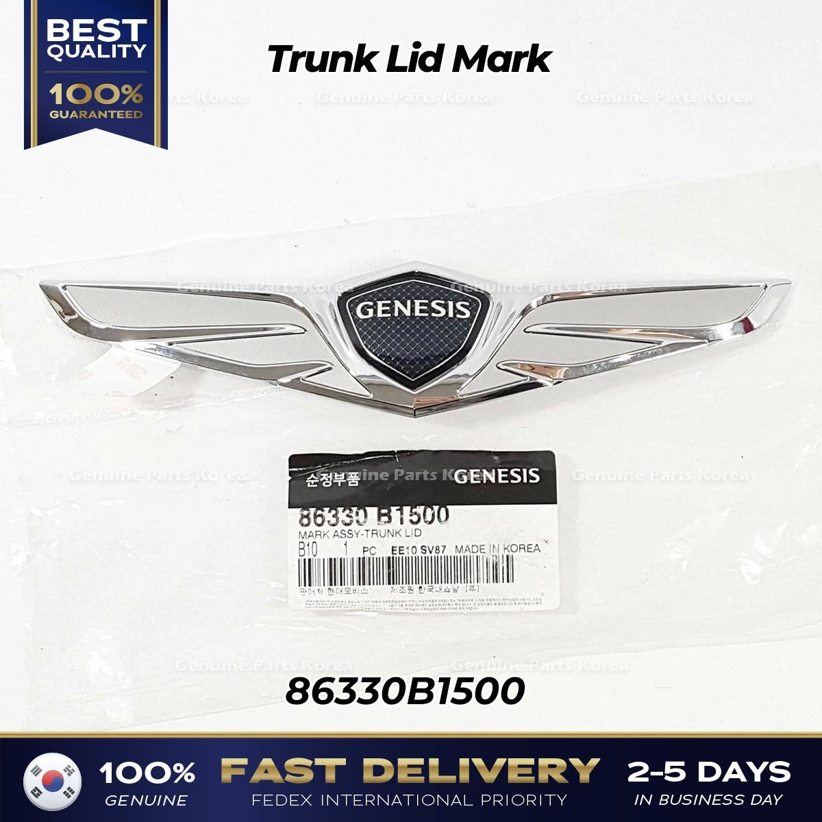 Genuine Trunk Lid Mark 86330B1500 for Hyundai Genesis