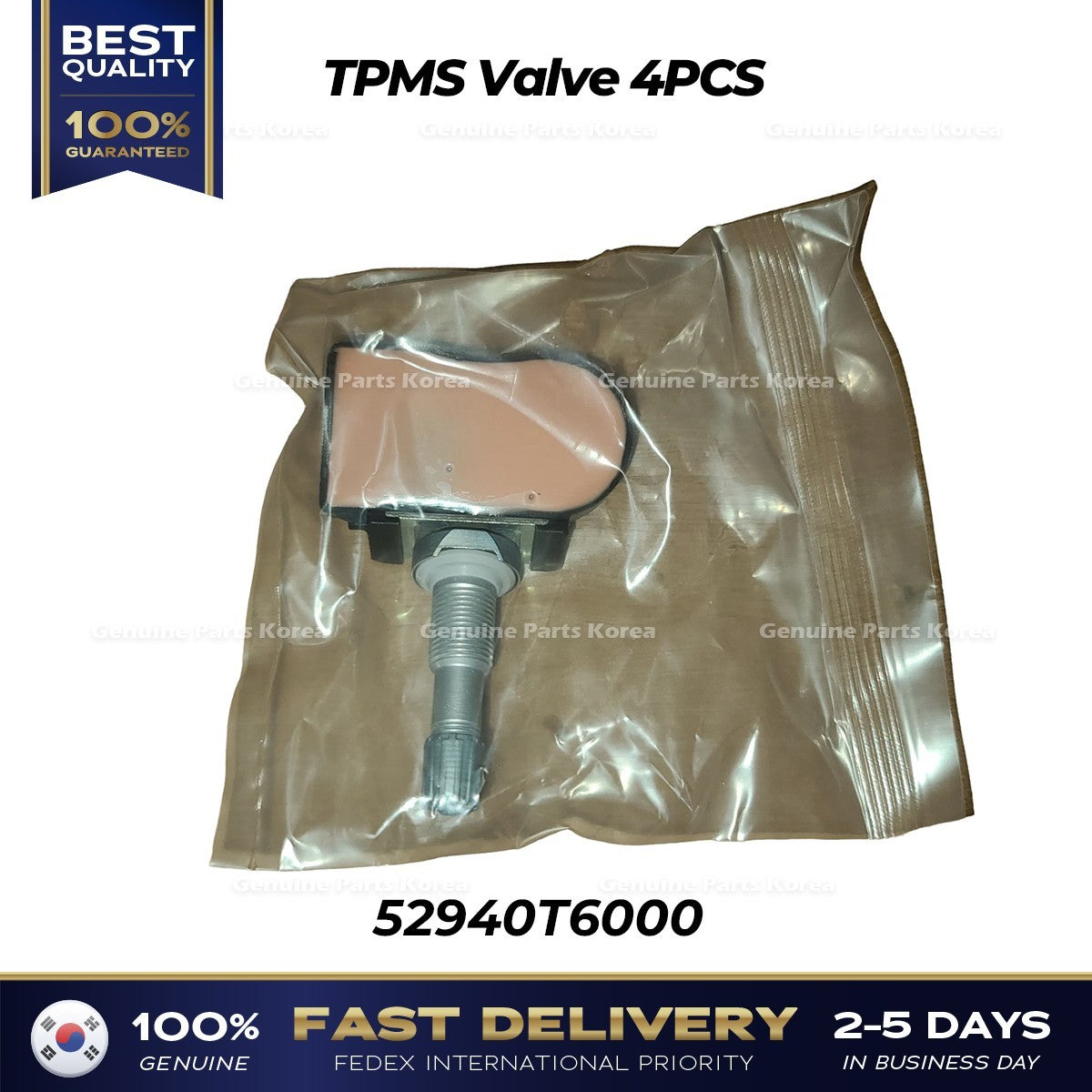 Genuine TPMS Valve 4PCS 52940T6000 for Hyundai Genesis G80 GV70 GV80