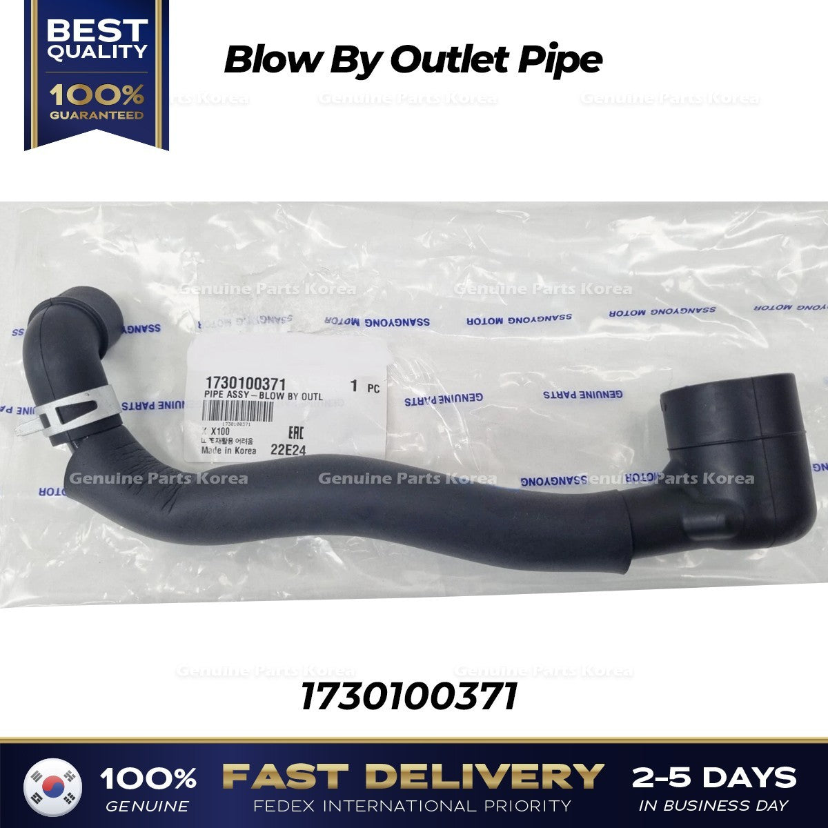 Genuine Blow By Outlet Pipe 1730100371 for Ssangyong Tivoli