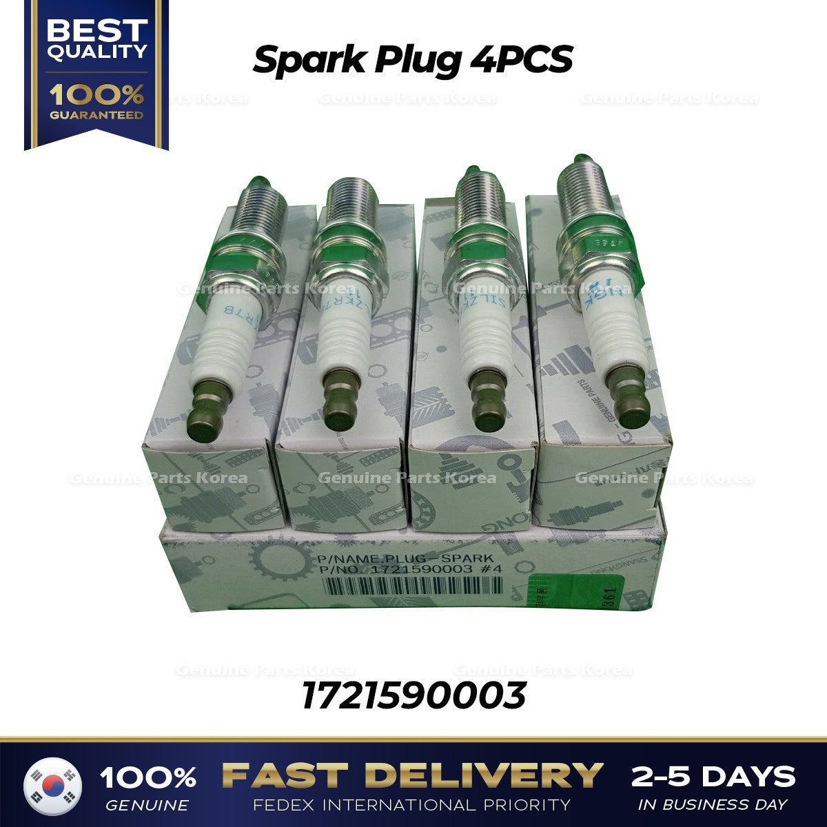 Genuine Spark Plug 4PCS 1721590003 for Ssangyong Tivoli