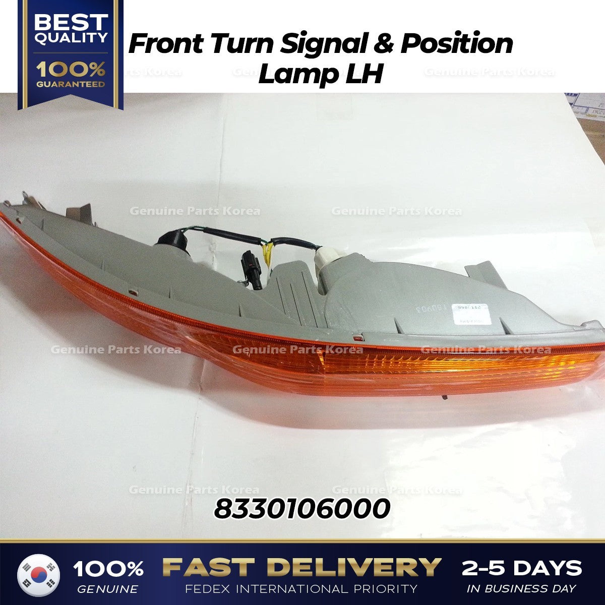 Genuine Front Turn Signal & Position Lamp LH 8330106000 for Ssangyong Korando