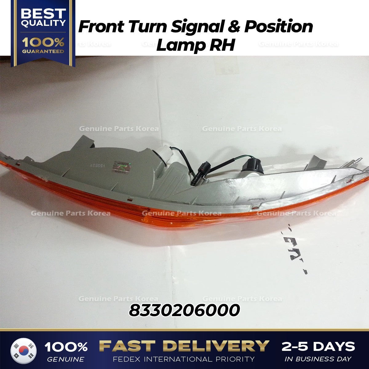Genuine Front Turn Signal & Position Lamp RH 8330206000 for Ssangyong Korando